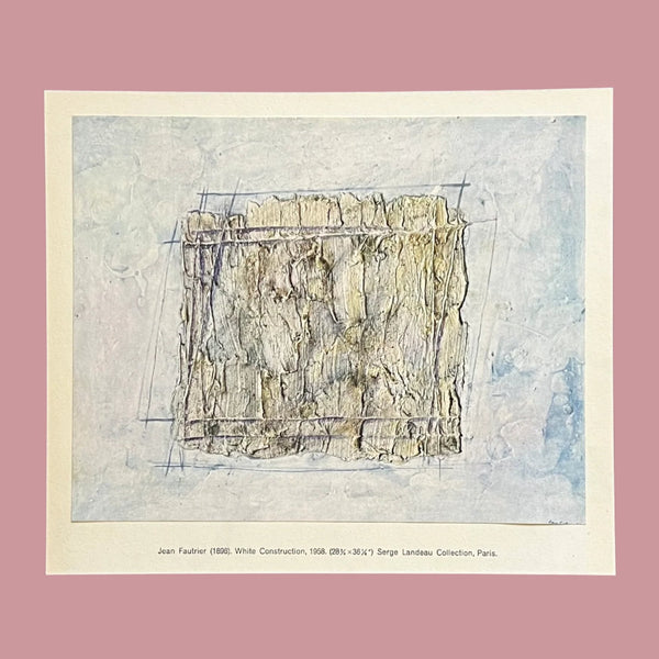 Vintage 1960 Jean Fautrier "White Construction" Swiss Art Plate