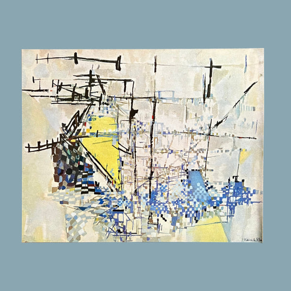 Vintage 1960 Maria-Elena Vieira da Silva "Métro Station" Swiss Art Plate