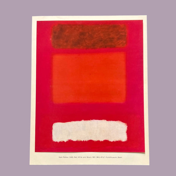 Vintage 1960 Mark Rothko "Red, White and Brown" Swiss Art Plate