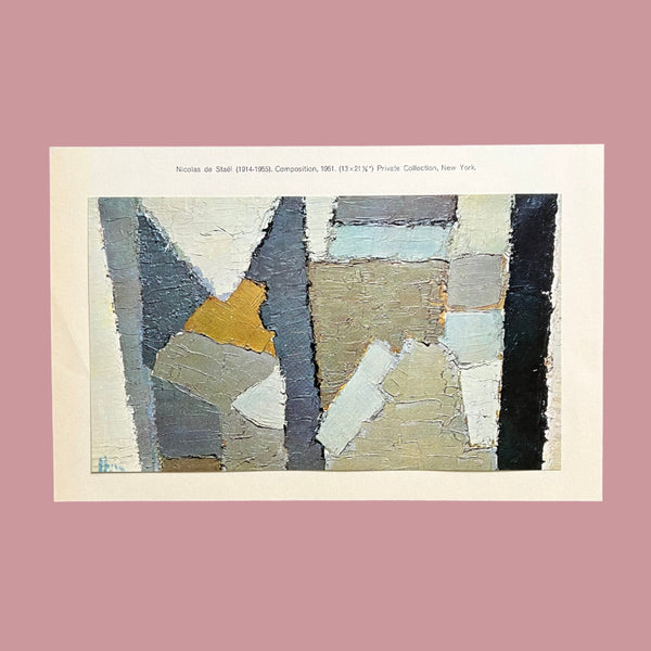Vintage 1960 Nicolas de Staël "Composition" Swiss Art Plate