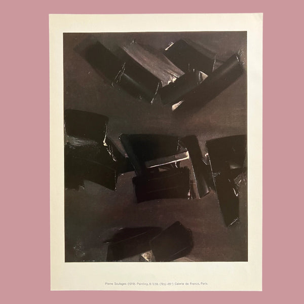 Vintage 1960 Pierre Soulages "Painting" Swiss Art Plate