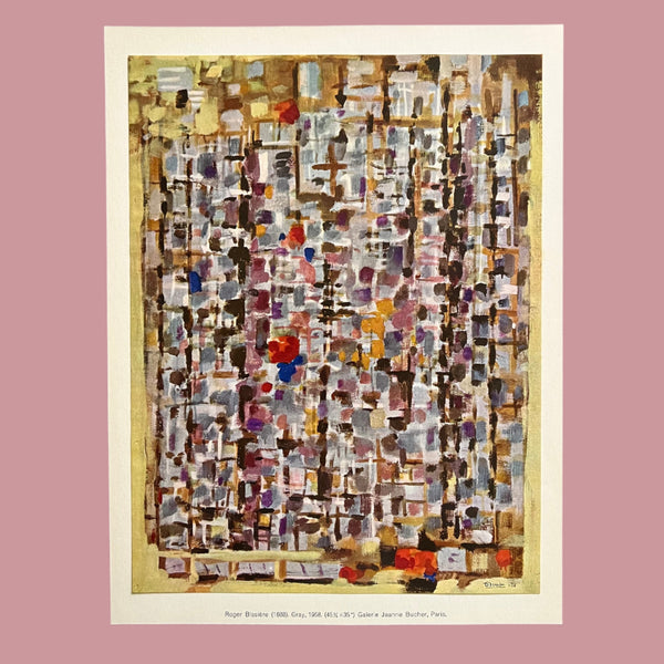 Vintage 1960 Roger Bissière "Gray" Swiss Art Plate