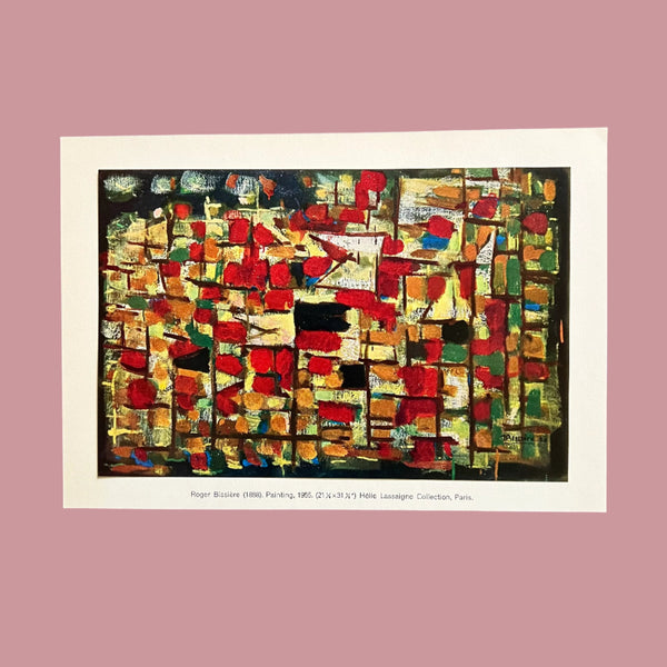 Vintage 1960 Roger Bissière "Painting" Swiss Art Plate