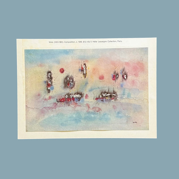 Vintage 1960 Wols "Composition" Swiss Art Plate