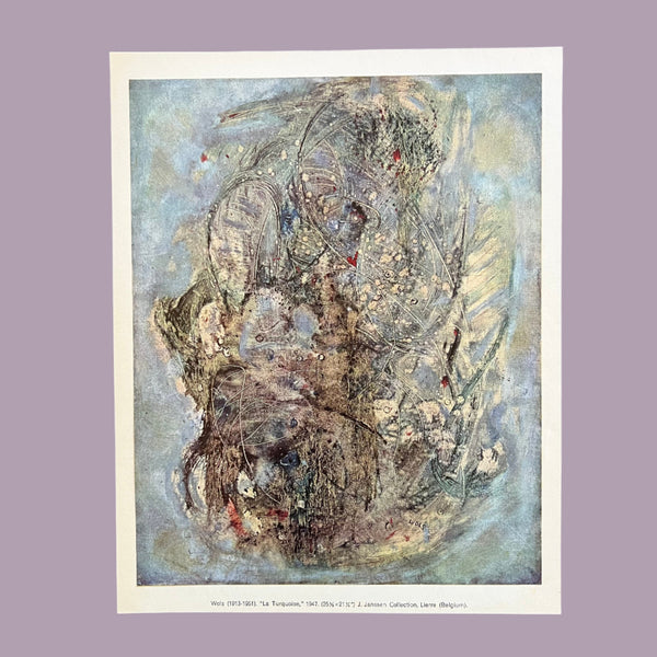 Vintage 1960 Wols "La Turquoise" Swiss Art Plate