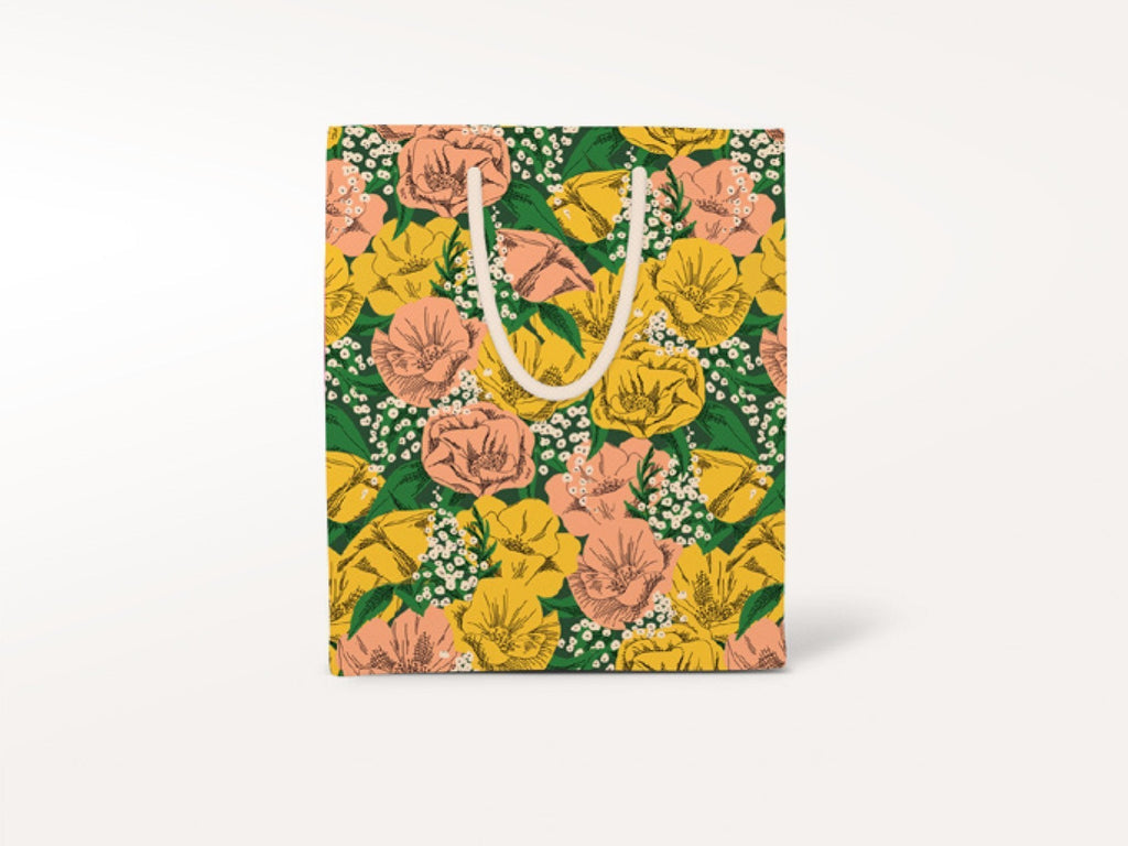 Vintage Floral Patterned Gift Bag at Golden Rule Gallery