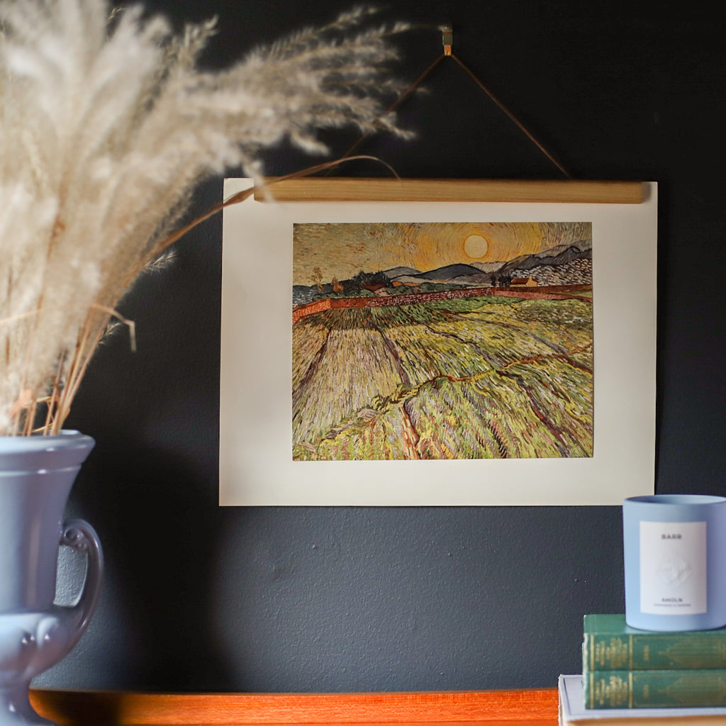 Vintage 1957 Van Gogh "Landscape with Ploughed Fields" Offset Lithograph Art Print at Golden Rule Gallery near Minnetonka Minnesota