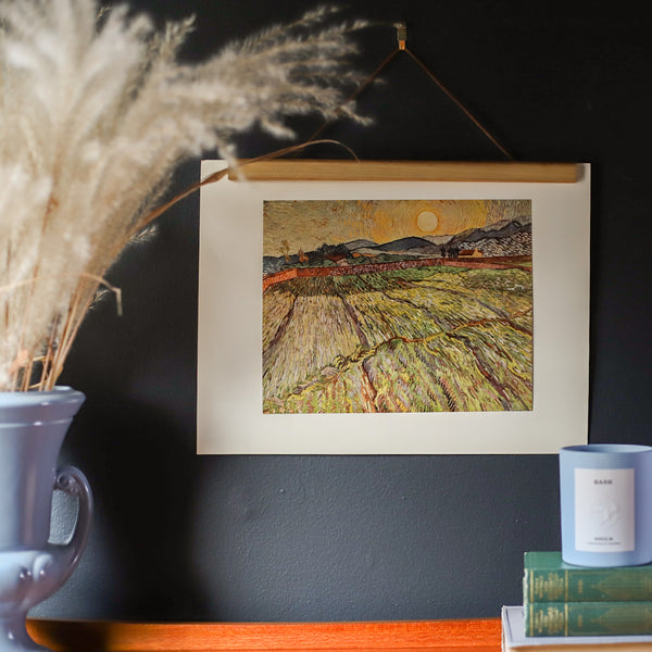 Vintage 1957 Van Gogh "Landscape with Ploughed Fields" Offset Lithograph Art Print at Golden Rule Gallery near Minnetonka Minnesota