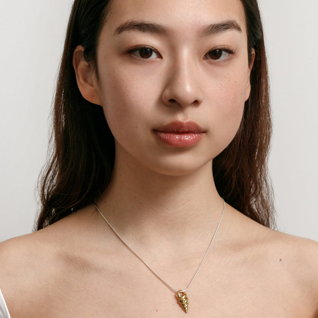 Wolf Circus Jewelry | Halle Shell Necklace | Gold Shell Necklace | Layering Necklace | Minimal Necklace | Excelsior, MN | Golden Rule Gallery 