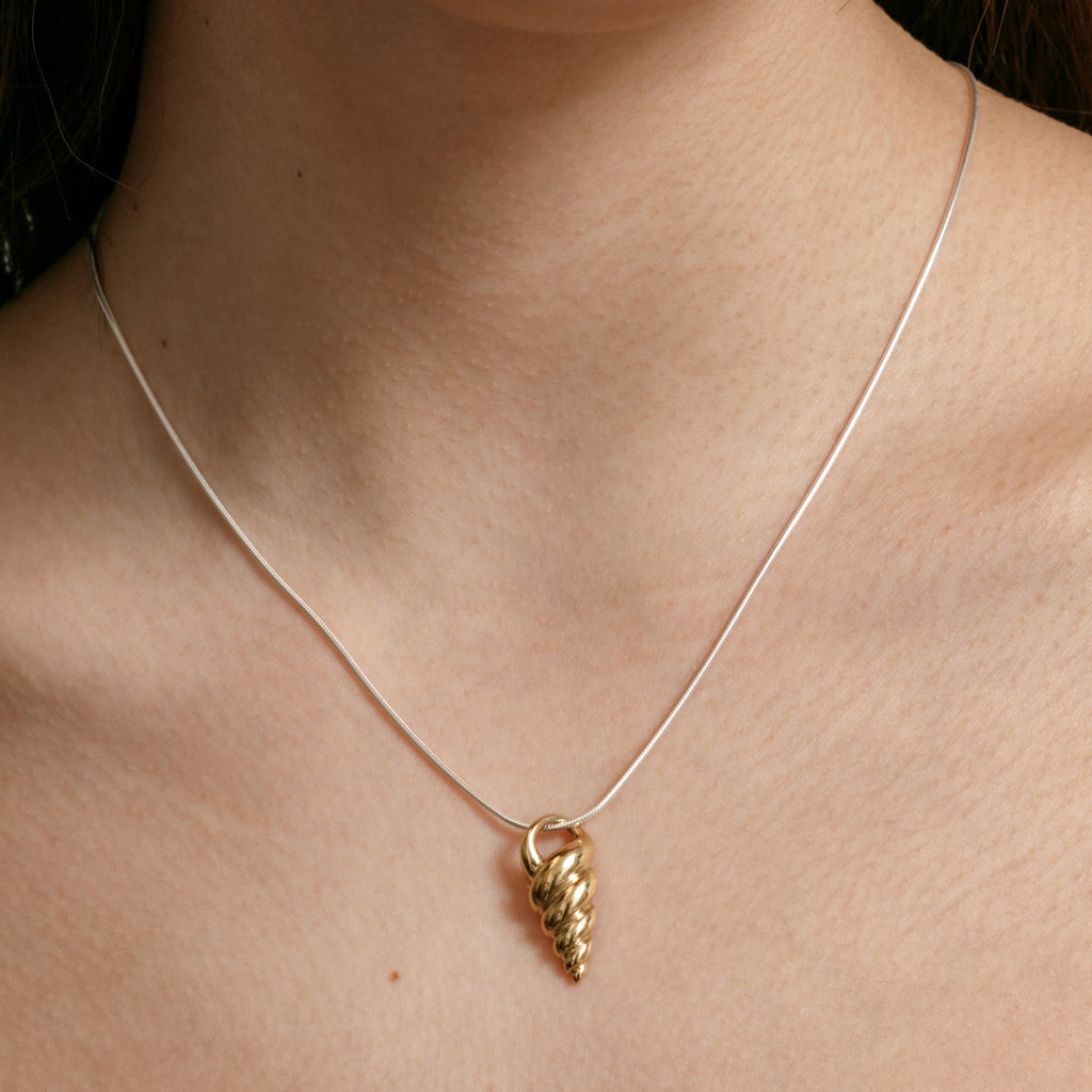 Wolf Circus Jewelry | Halle Shell Necklace | Gold Shell Necklace | Layering Necklace | Minimal Necklace | Excelsior, MN | Golden Rule Gallery 