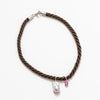 Satin Wolf Circus Lorenza Necklace in Brown and Pink at Golden Rule Gallery