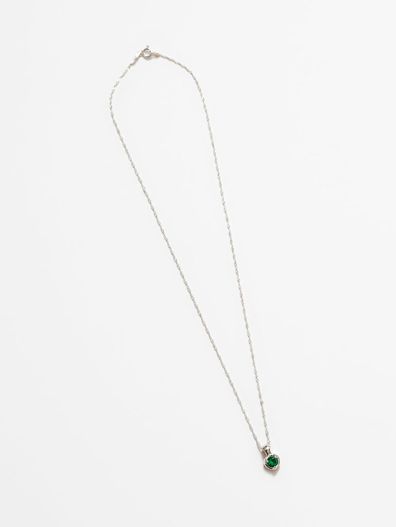 Green Emerald Nina Silver Necklace by Wolf Circus