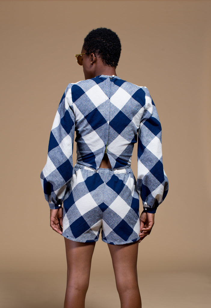Blue Checkered Top | Winsome Goods | Golden Rule Gallery | Excelsior, MN | Ethically Made Apparel | Tops