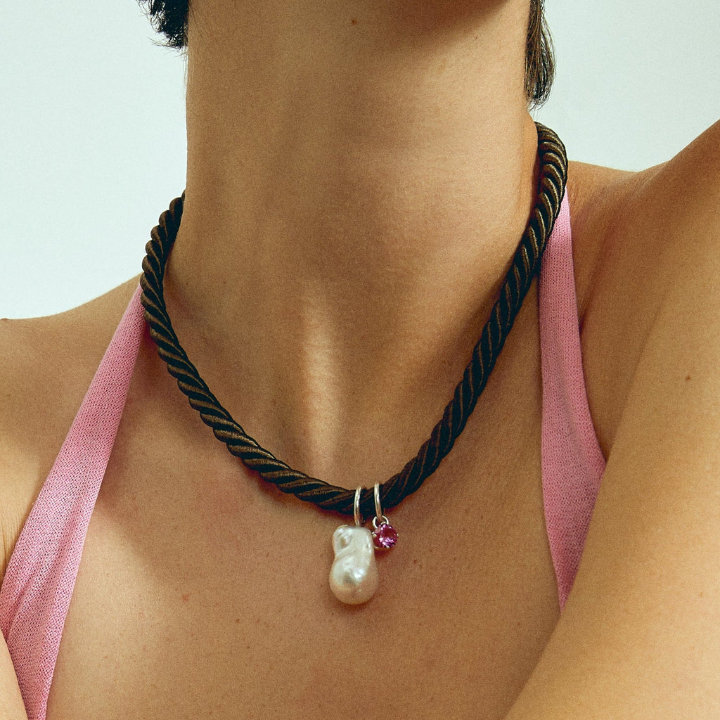 Wolf Circus Lorenza Necklace in Brown and Pink at Golden Rule Gallery