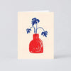 Red Vase Mini Art Greeting Card