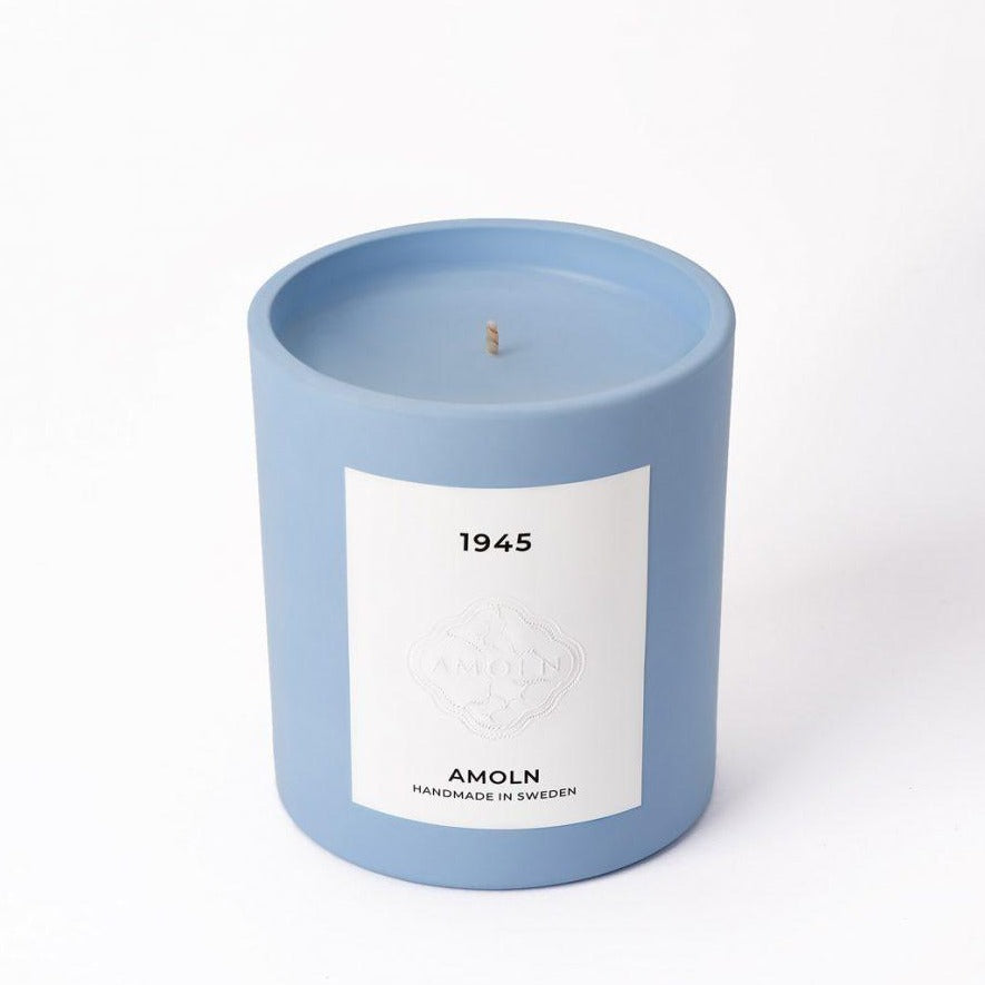Amoln 1945 Candle | Amoln Candles | Swedish Candle Company | French Blue Amoln Candle | Golden Rule Gallery | Excelsior, MN