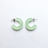 Jade Green Chunky Hoop Earrings