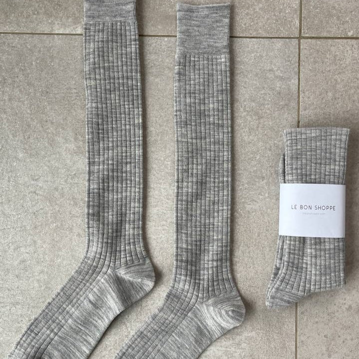 Grey Melange Soft Knee High Socks at Golden Rule Gallery in MPLS