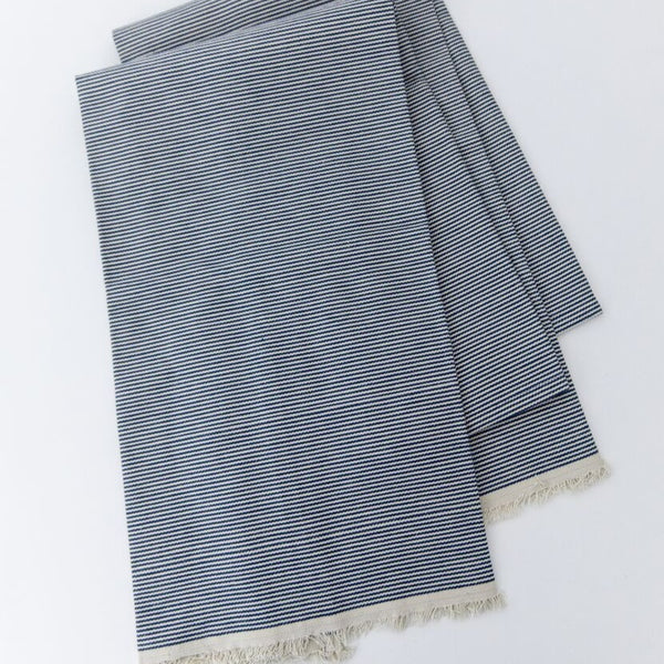 Railroad Stripe Selvedge Edge Tea Towel Set by Heirloomed Collection at Golden Rule Gallery
