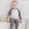 Children's Baseball Tee | Pewter Grey + White | Sustainable Clothing | Ethical Children's Clothing | Golden Rule Gallery | Excelsior, MN
