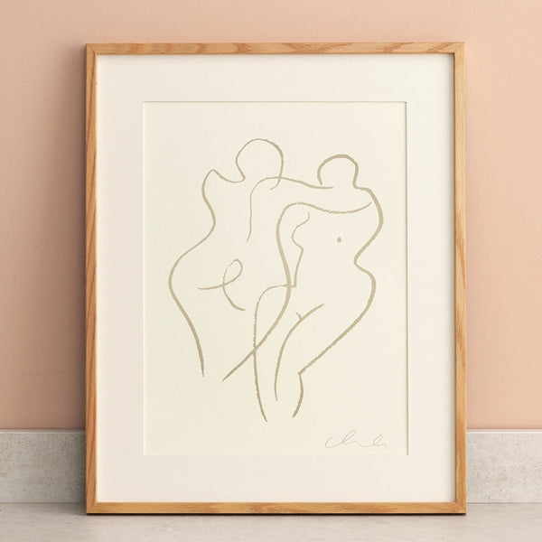 Couple Letterpress Art Print | Golden Rule Gallery | Excelsior, MN |