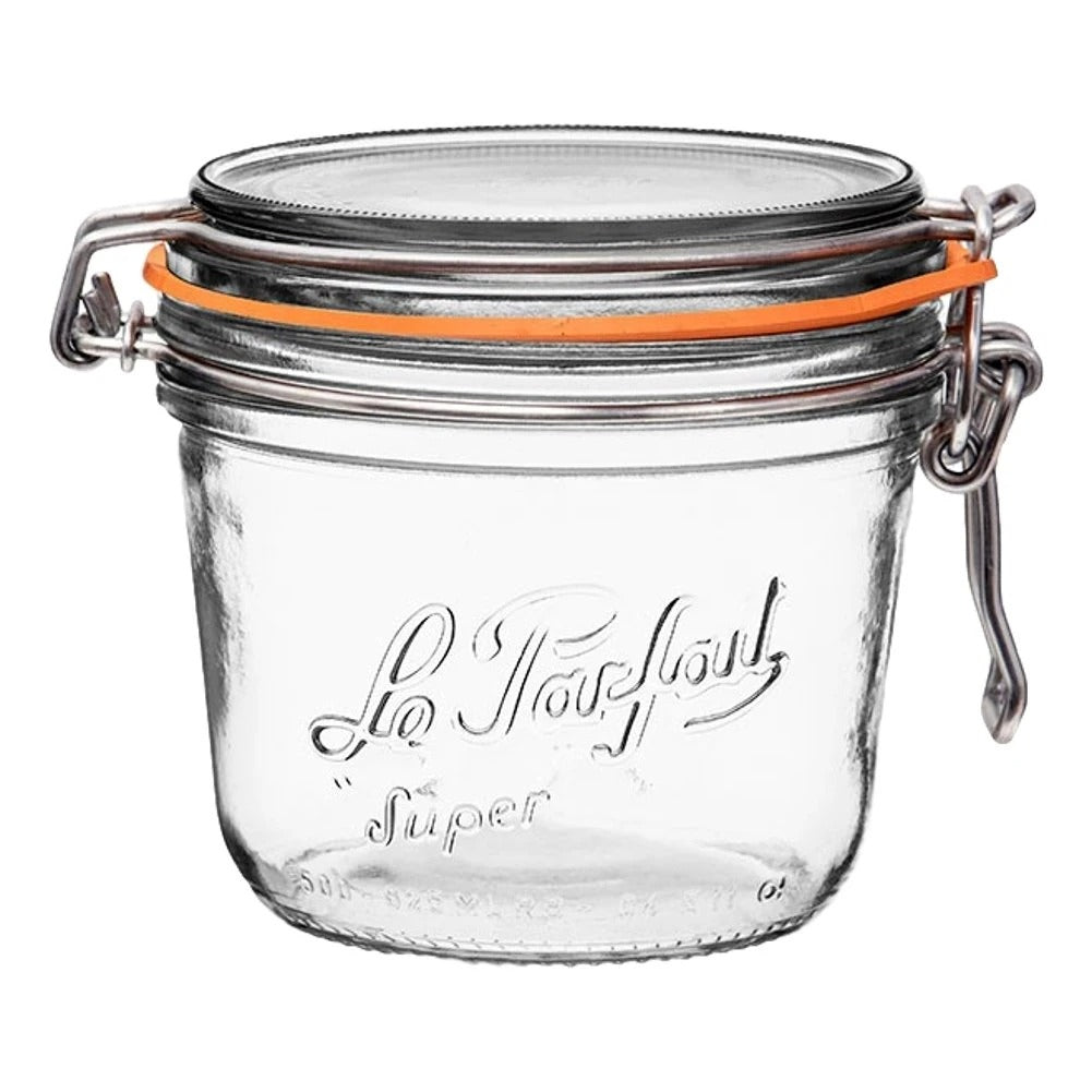 Small French Glass Storage Jars with Rubber Seal by Le Parfait at Golden Rule Gallery in Excelsior, MN