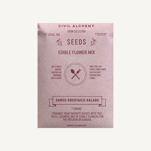 Edible Flower Mix | Edible Flower Seed Mix | Civil Alchemy | Golden Rule Gallery | Excelsior, MN