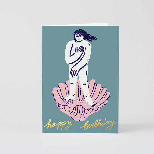 Venus Birthday Greeting Card by Wrap at Golden Rule Gallery
