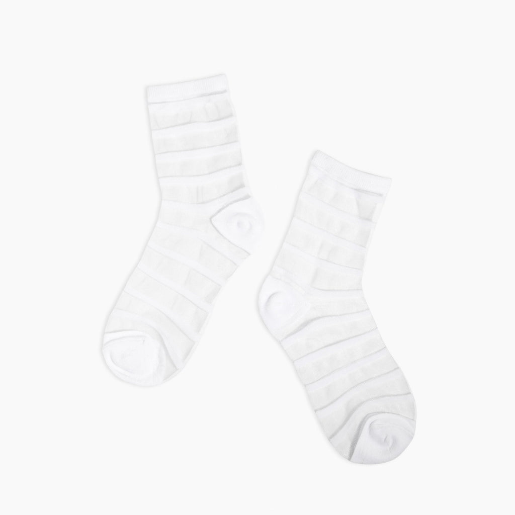 White Stripes | Sheer White Stripes | Poketo Socks | Golden Rule Gallery | Excelsior, MN