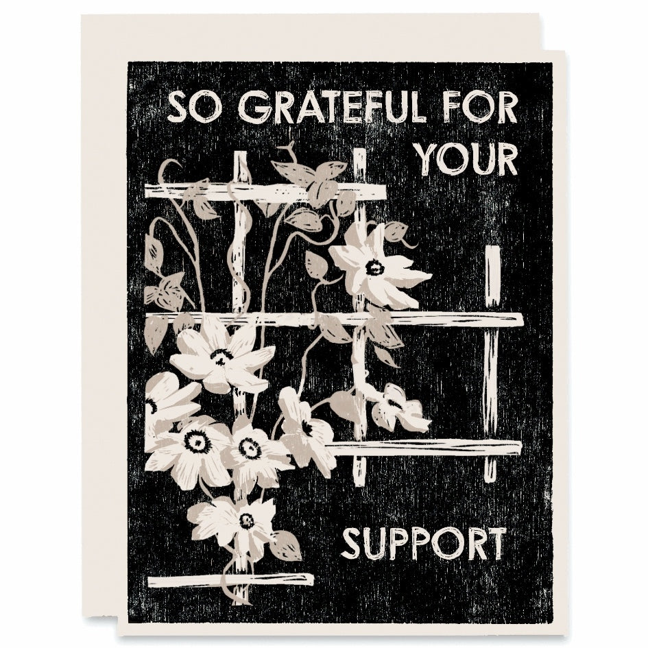 So Grateful For You Support Floral Greeting Card at Golden Rule Gallery