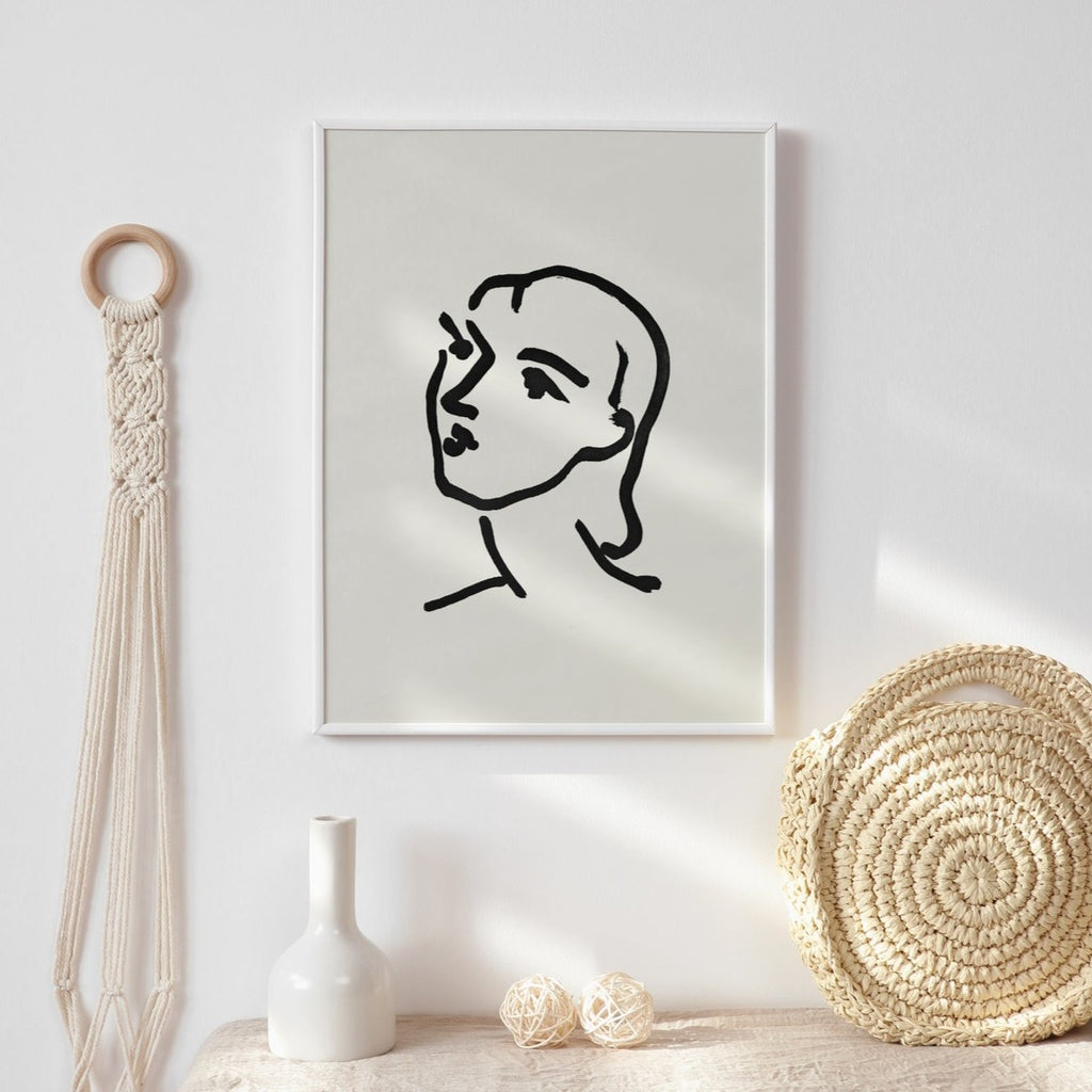 Matisse Face Line Art | Elisa Prints | Golden Rule Gallery | Excelsior, MN
