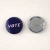 Navy Vote Pin Back Button by August Ink at Golden Rule Gallery in Excelsior, MN