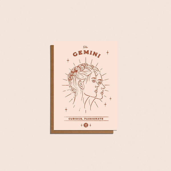 Gemini Zodiac Sign Card | Gemini Greeting Card | Golden Rule Gallery | Horoscope Cards | Zodiac Sign Greeting Cards | Gemini Birthday Cards | Golden Rule Gallery | Excelsior, MN