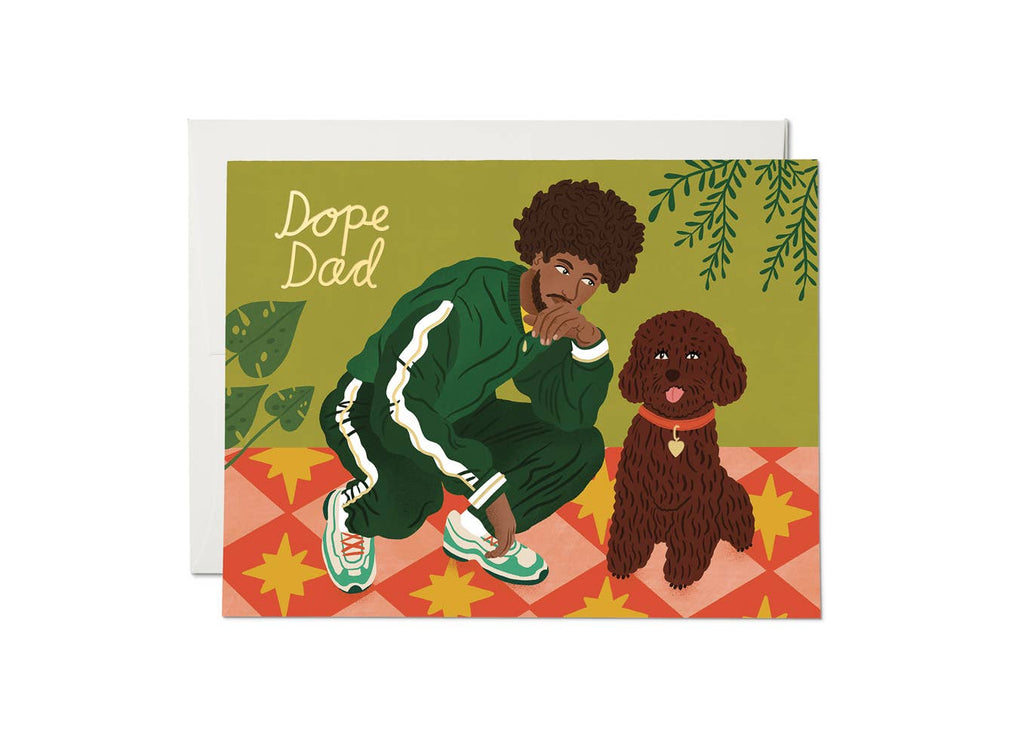 Dope Dad Card | Father's Day Card | Father's Day Tracksuit Card | Red Cap Cards | Golden Rule Gallery | Excelsior, MN