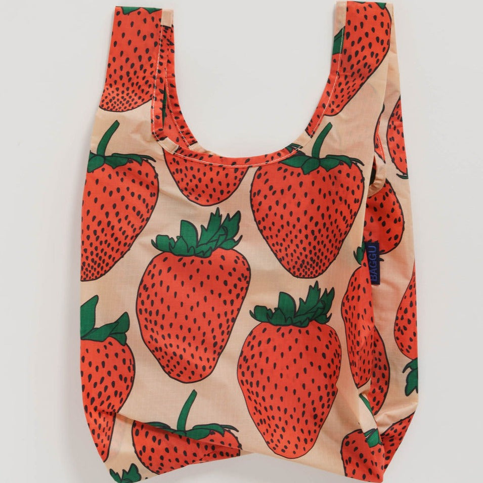 Baggu Standard Reusable Tote Bag | Strawberry | Golden Rule Gallery | Excelsior, MN |