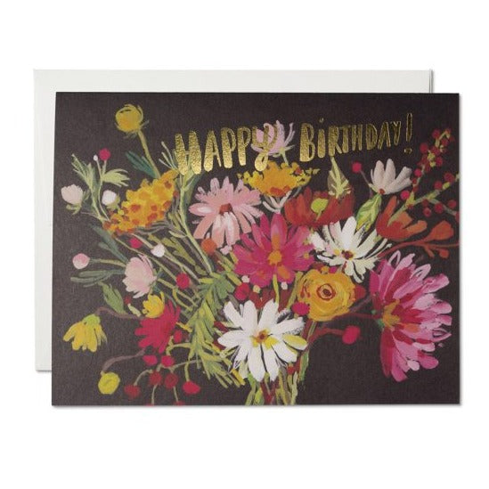 Vintage Happy Birthday Bouquet Card | Red Cap Cards | Golden Rule Gallery | Excelsior, MN