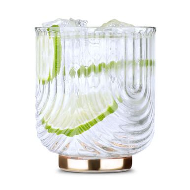 Single Gatsby Glass Tumbler for Cocktails
