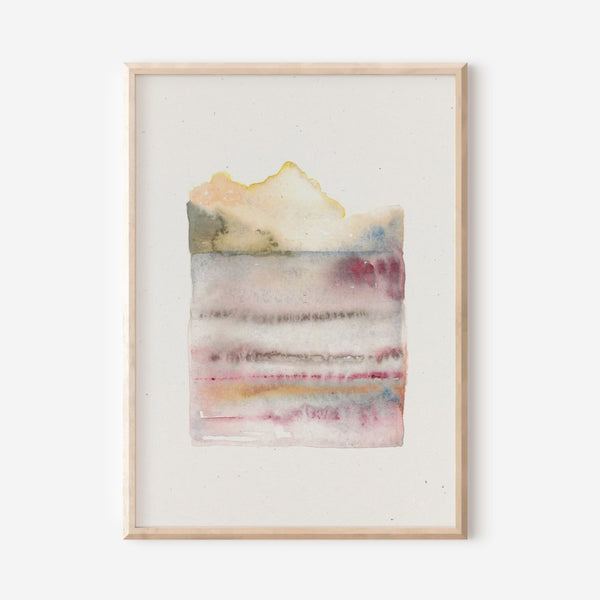 Cozy Town Watercolor Landscape Art Print by Coco Shalom at Golden Rule Gallery in Excelsior, MN