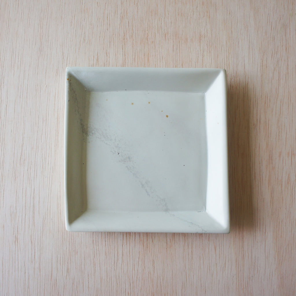 Square Soapstone Dish | Shallow Catchall Dish | Natural Stone Catchall Square Dish | Golden Rule Gallery | Excelsior, MN | Venture Imports | Hand Carved Dish 