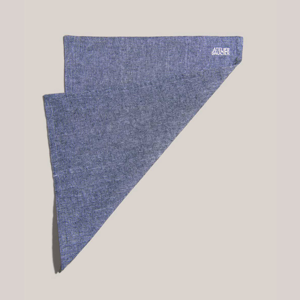 Charcoal Grey Chambray Cloth Placemat by Atelier Saucier at Golden Rule