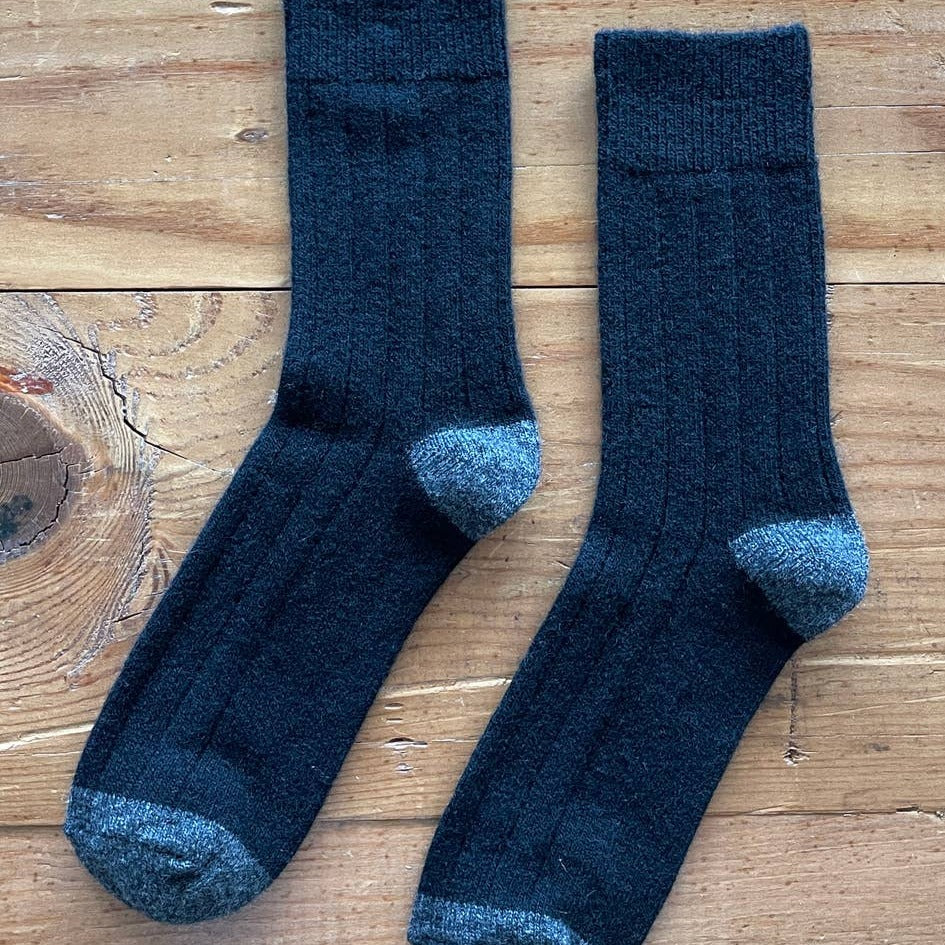 Classic Cashmere Socks in Black by Le Bon Shoppe at Golden Rule Gallery