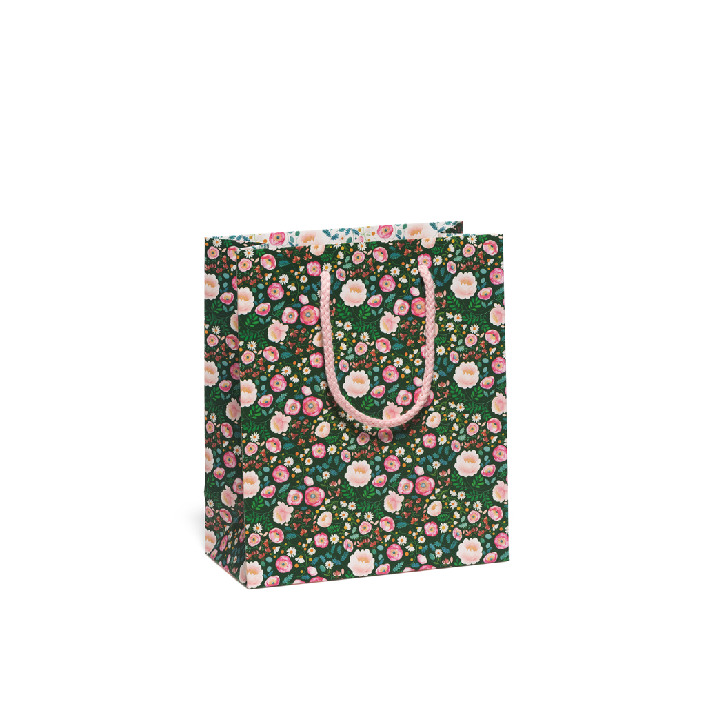 Pink Flower Pattern Gift Bag