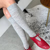 Soft Grey Merino Wool Blend Schoolgirl Socks