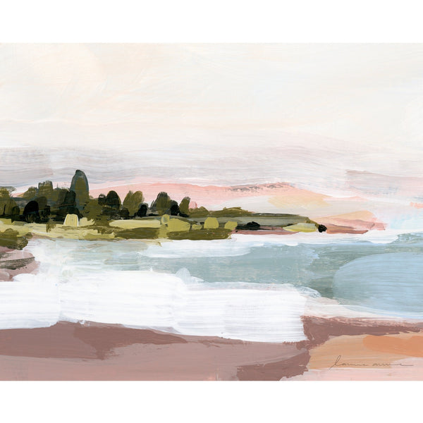 Fine Art Landscape Print | Canvas Print | Golden Rule Gallery | Laurie Anne Art | Excelsior, MN | Sunset Shore Landscape Impressionist Art Print | 8x10 Landscape Prints