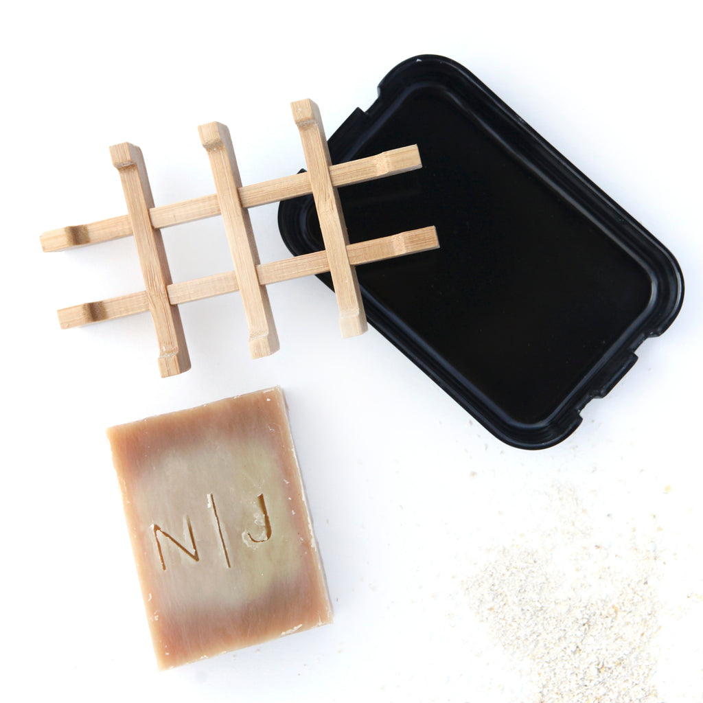 Black Bamboo Soap Dish | Golden Rule Gallery | Sustainable Kitchen Supplies | Bar Soap Holder | Nash and Jones | Excelsior, MN | Kitchen
