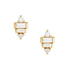 Rooney Baguette Studs | Gold Detailed Stud Earrings | Mod + Jo | Golden Rule Gallery | Excelsior, MN