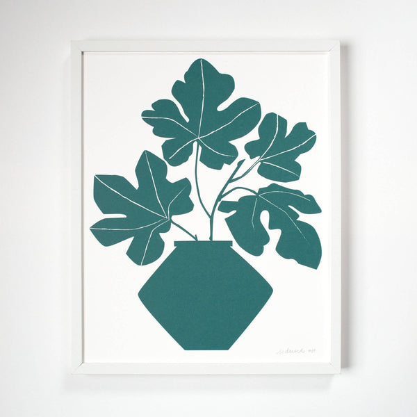 Ficus Vase Screenprint Art