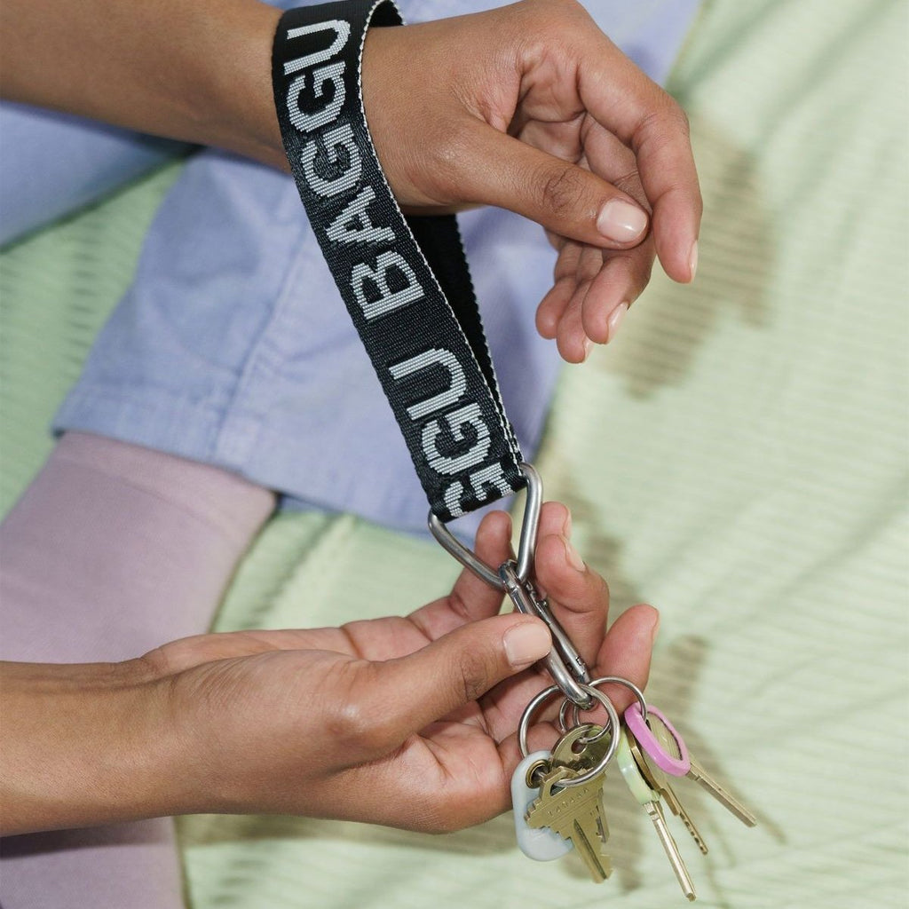 Baggu Logo Keychain | Accessories | Keychain Baggu Lanyard | Golden Rule Gallery | Excelsior, MN | Baggu Accessories | Machine Washable Lanyard Keychain | Keychain with Wrist Loop