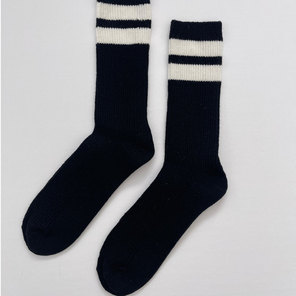 Cashmere Blend Striped Socks | Black Sugar Striped Socks | Grandpa Varsity Socks | Le Bon Shoppe | Socks | Accessories | Golden Rule Gallery | Excelsior, MN