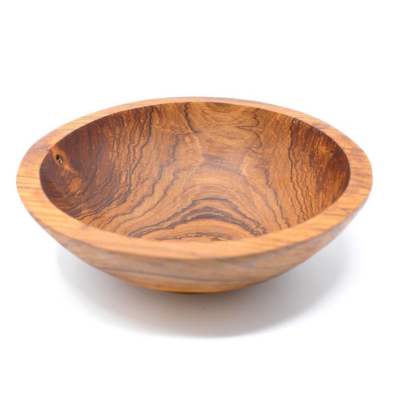 Rustic Dark Olive Wood Bowl at Golden Rule Gallery in Excelsior, MN